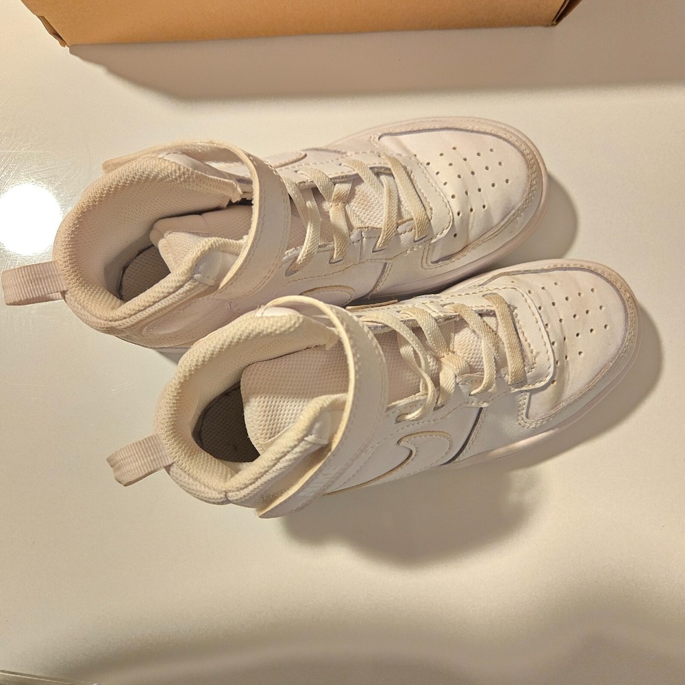 Nike Court Borough Mid 2 "White", Size US‎ 13 C Unisex Boys Girls - Picture 4 of 7